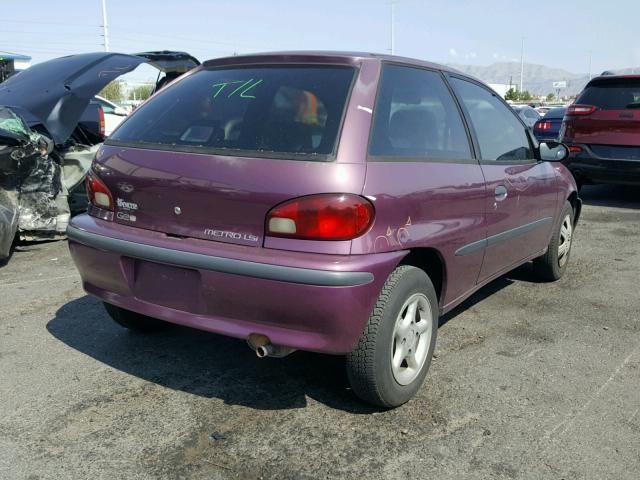 2C1MR2291V6753353 - 1997 GEO METRO LSI PURPLE photo 4