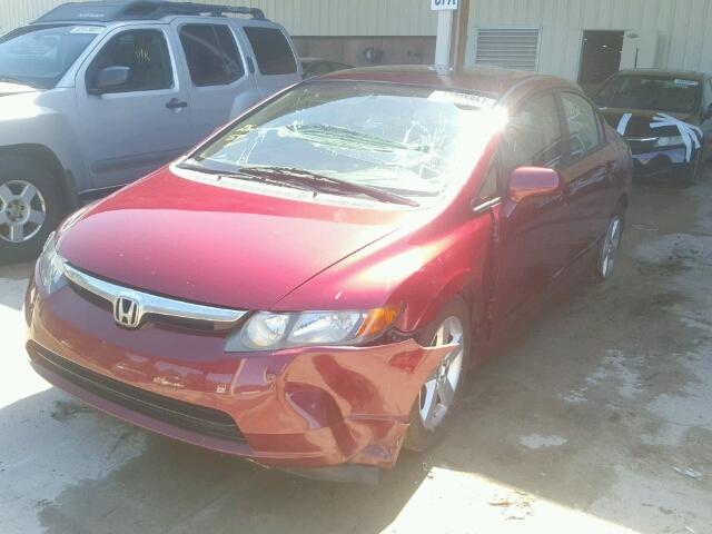 2HGFA16898H534357 - 2008 HONDA CIVIC EX MAROON photo 2