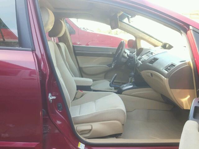 2HGFA16898H534357 - 2008 HONDA CIVIC EX მუქწითელი ფოტო 5