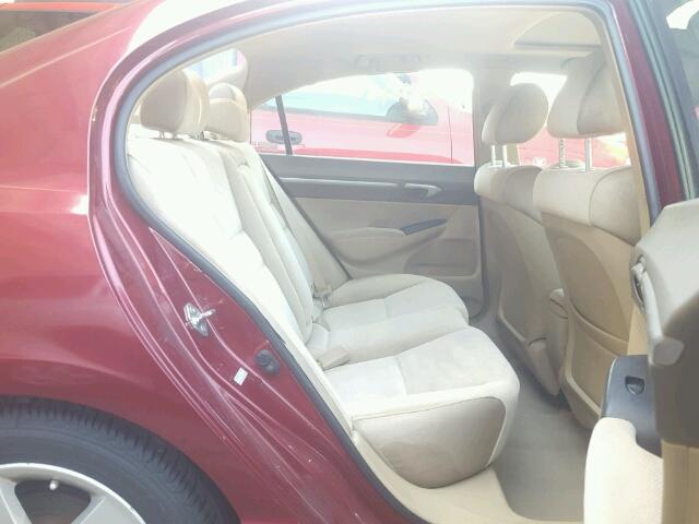 2HGFA16898H534357 - 2008 HONDA CIVIC EX მუქწითელი ფოტო 6