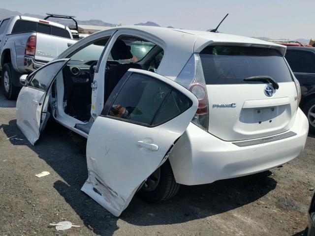 JTDKDTB38D1036511 - 2013 TOYOTA PRIUS C WHITE photo 3