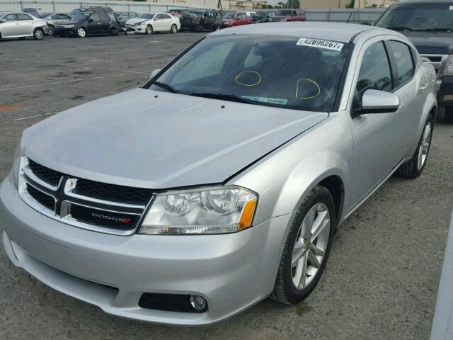 1C3CDZEG1CN314117 - 2012 DODGE AVENGER SILVER photo 2