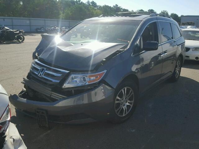 5FNRL5H69CB112659 - 2012 HONDA ODYSSEY EX GRAY photo 2