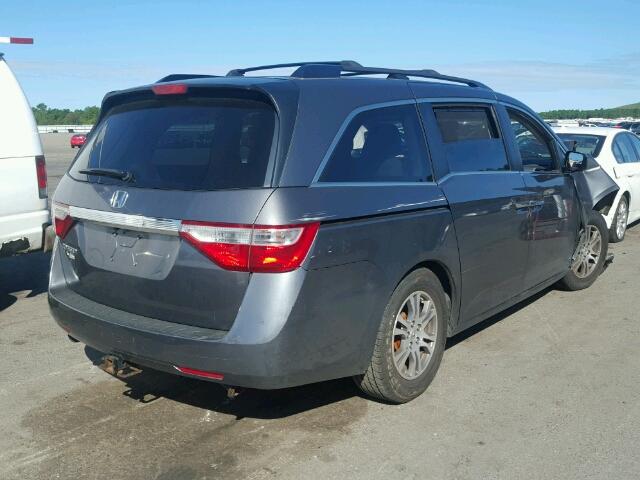 5FNRL5H69CB112659 - 2012 HONDA ODYSSEY EX GRAY photo 4