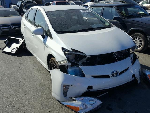 JTDKN3DU9F0427906 - 2015 TOYOTA PRIUS WHITE photo 1