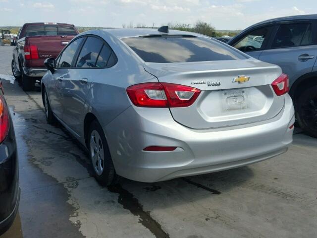 1G1BC5SM7H7200379 - 2017 CHEVROLET CRUZE SILVER photo 3