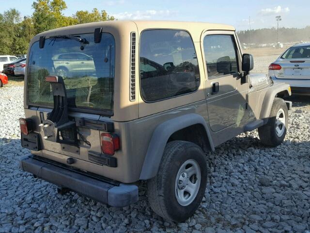 1J4FA49S45P360884 - 2005 JEEP WRANGLER / TAN photo 4