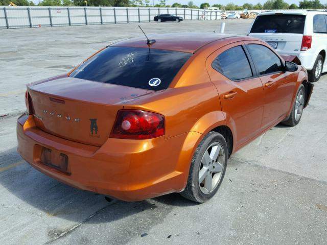 1B3BD4FB0BN587756 - 2011 DODGE AVENGER EX ORANGE photo 4