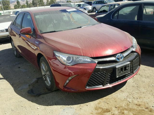 4T1BD1FK8FU165089 - 2015 TOYOTA CAMRY HYBR RED photo 1