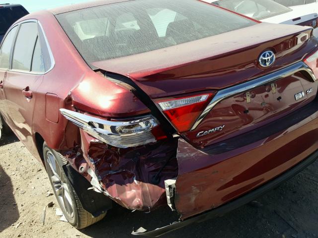 4T1BD1FK8FU165089 - 2015 TOYOTA CAMRY HYBR RED photo 9