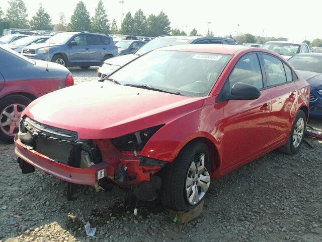 1G1PA5SH3F7295129 - 2015 CHEVROLET CRUZE LS RED photo 2