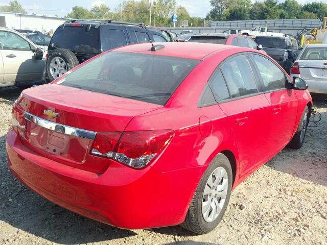 1G1PA5SH3F7295129 - 2015 CHEVROLET CRUZE LS RED photo 4