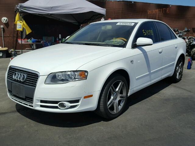 WAUAF78E47A214079 - 2007 AUDI A4 2 WHITE photo 2