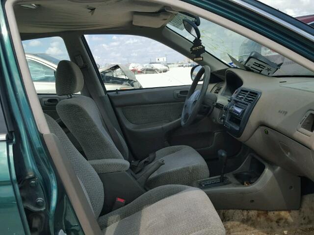 1HGEJ6677XL029354 - 1999 HONDA CIVIC LX GREEN photo 5