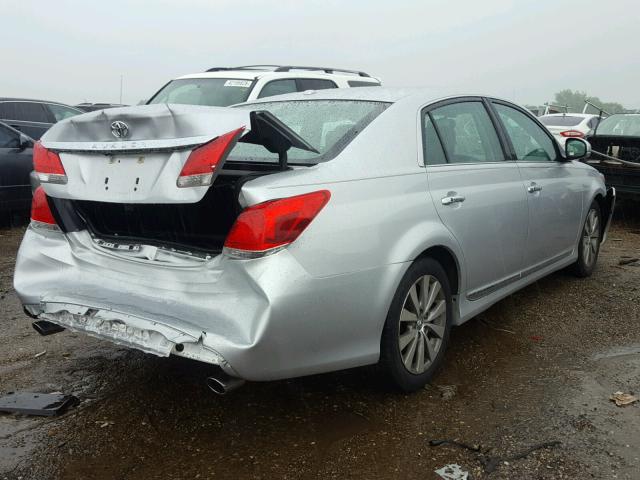4T1BK3DB7BU416599 - 2011 TOYOTA AVALON BAS SILVER photo 4