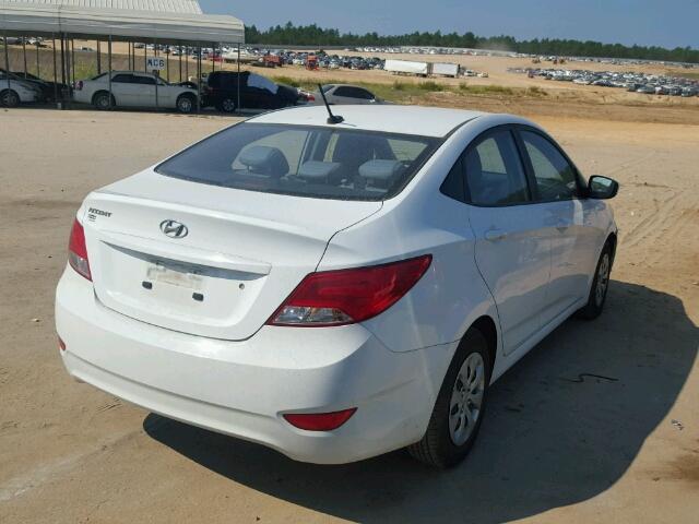 KMHCT4AE3FU843094 - 2015 HYUNDAI ACCENT GLS WHITE photo 4