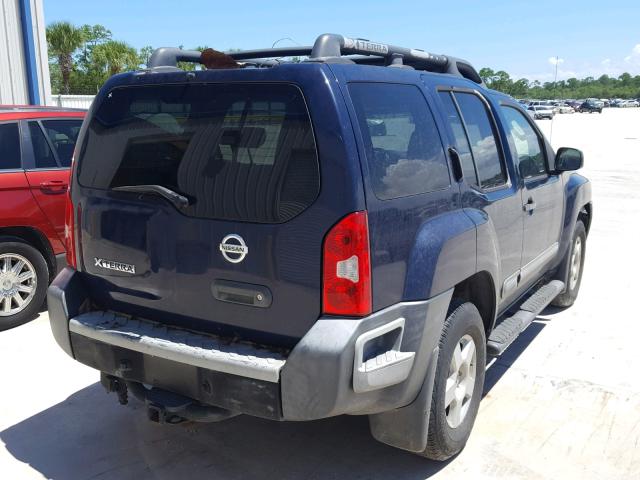 5N1AN08W16C515669 - 2006 NISSAN XTERRA BLUE photo 4