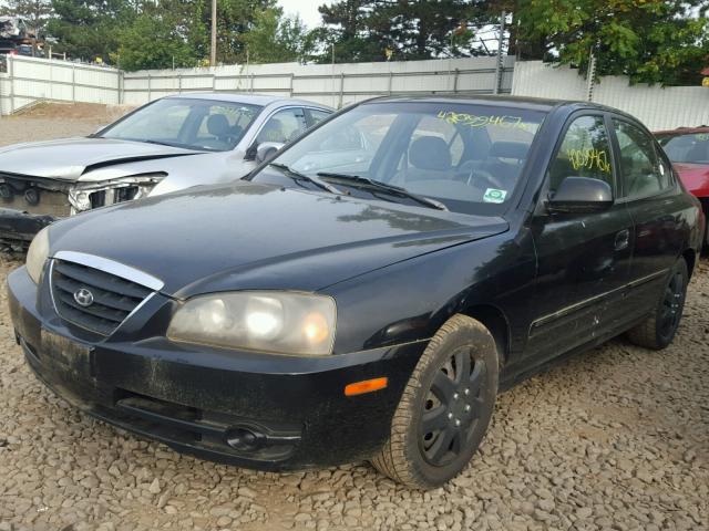 KMHDN46D84U896305 - 2004 HYUNDAI ELANTRA GL BLACK photo 2