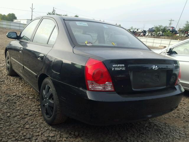 KMHDN46D84U896305 - 2004 HYUNDAI ELANTRA GL BLACK photo 3