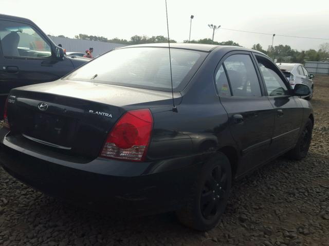 KMHDN46D84U896305 - 2004 HYUNDAI ELANTRA GL BLACK photo 4