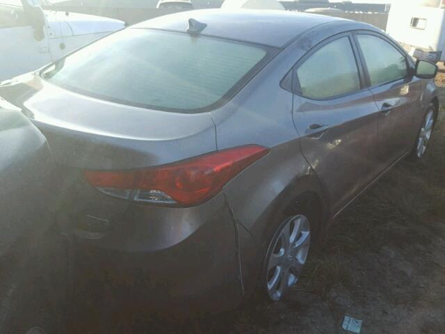 5NPDH4AE7CH124169 - 2012 HYUNDAI ELANTRA GL BLACK photo 4