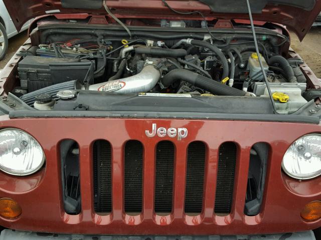 1J4FA54118L536080 - 2008 JEEP WRANGLER S Կարմիր լուսանկար 7