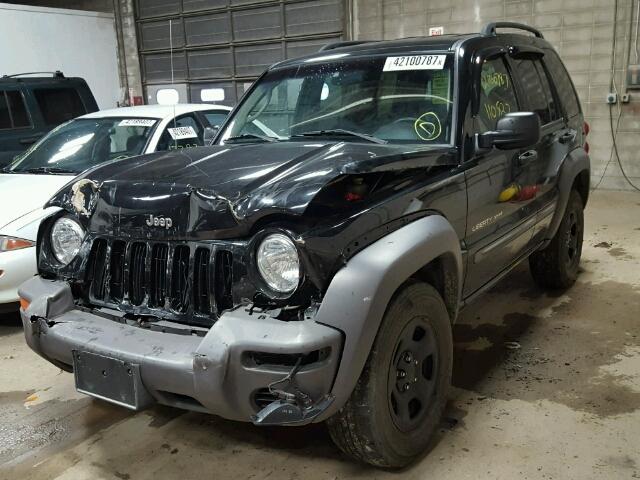 1J4GL48K12W338505 - 2002 JEEP LIBERTY BLACK photo 2