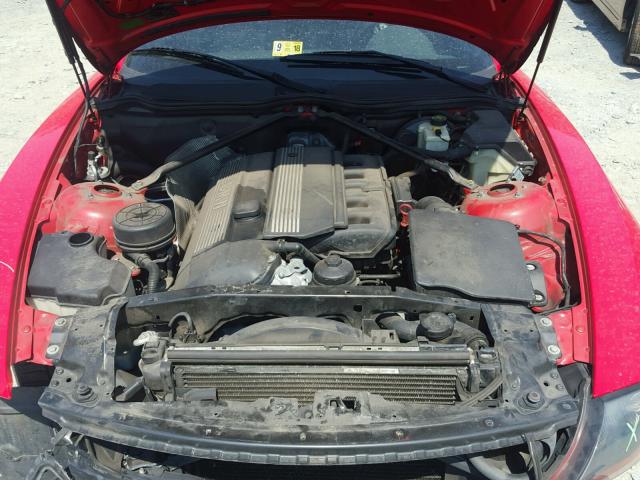 4USBT334X3LR65123 - 2003 BMW Z4 2.5 RED photo 7