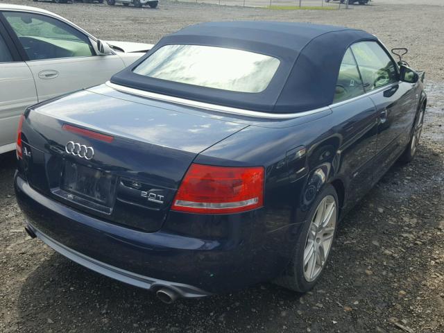 WAUDF48H99K010266 - 2009 AUDI A4 2.0T CA BLUE photo 4