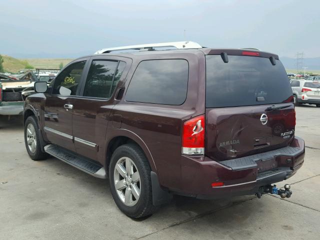 5N1BA0NC6DN614824 - 2013 NISSAN ARMADA SV MAROON photo 3