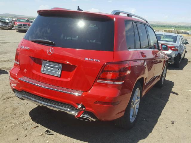 WDCGG0EB8FG417140 - 2015 MERCEDES-BENZ GLK 250 BL RED photo 4