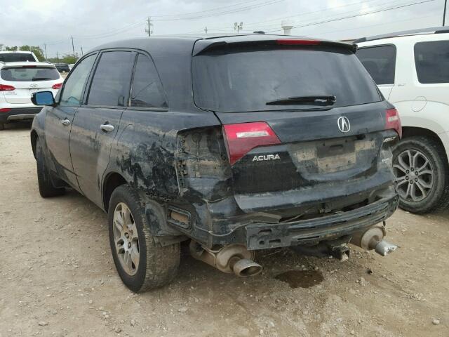 2HNYD28308H510688 - 2008 ACURA MDX TECHNO BLACK photo 3