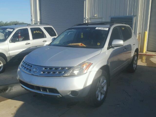 JN8AZ08W37W612515 - 2007 NISSAN MURANO SILVER photo 2