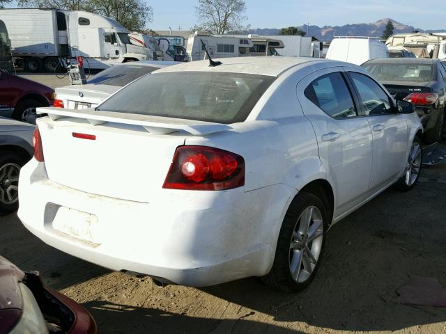 1C3CDZAG3CN261409 - 2012 DODGE AVENGER WHITE photo 4