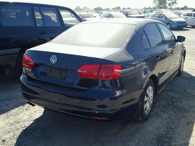3VW2K7AJ5CM423013 - 2012 VOLKSWAGEN JETTA BASE 蓝色 照片 4
