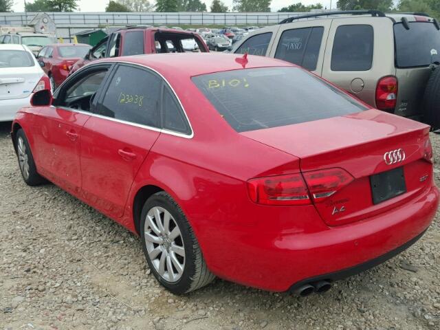 WAUCF78K09N047844 - 2009 AUDI A4 PREMIUM RED photo 3