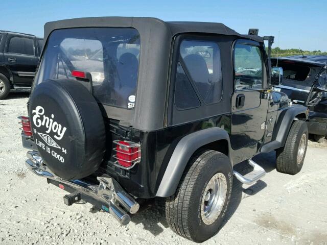 1J4FA29P92P701210 - 2002 JEEP WRANGLER / BLACK photo 4