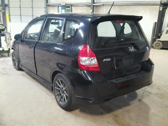 JHMGD37677S036778 - 2007 HONDA FIT S 黑色 照片 3