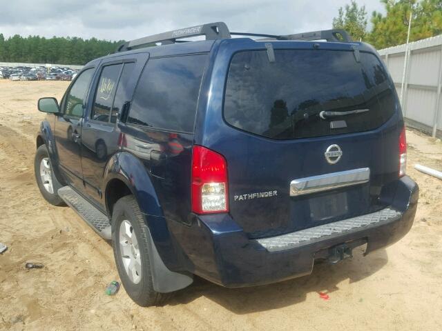 5N1AR18U07C602568 - 2007 NISSAN PATHFINDER BLUE photo 3