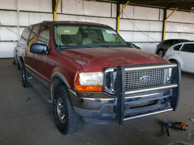 1FMNU43S9YEA53126 - 2000 FORD EXCURSION RED photo 1