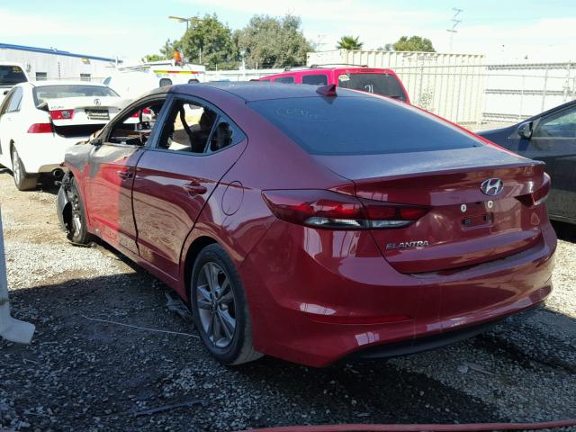 5NPD84LF8HH063279 - 2017 HYUNDAI ELANTRA SE RED photo 3