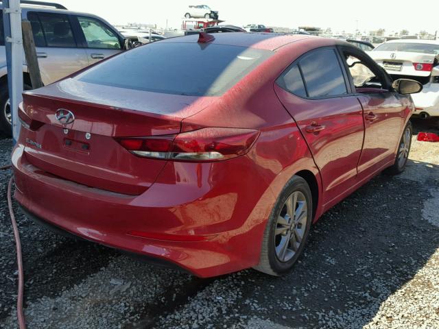 5NPD84LF8HH063279 - 2017 HYUNDAI ELANTRA SE RED photo 4