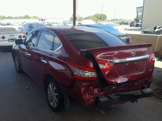 3N1AB7AP5DL672411 - 2013 NISSAN SENTRA S RED photo 3