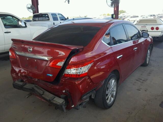 3N1AB7AP5DL672411 - 2013 NISSAN SENTRA S RED photo 4