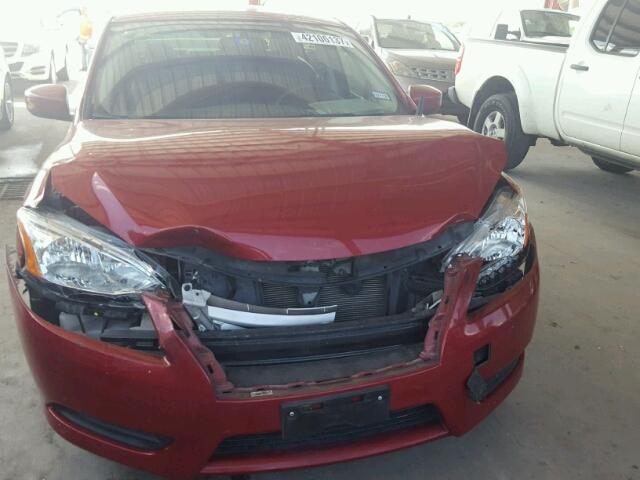 3N1AB7AP5DL672411 - 2013 NISSAN SENTRA S RED photo 9