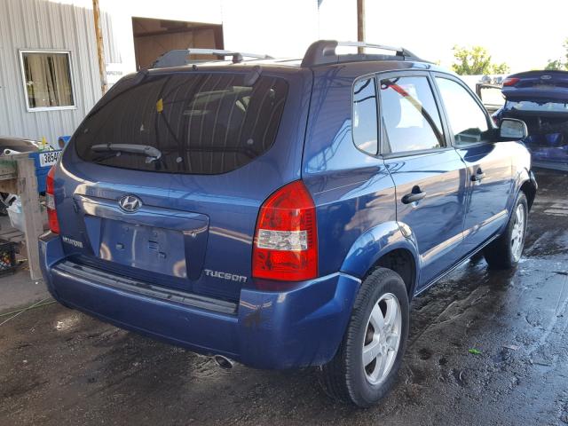 KM8JM12B15U125811 - 2005 HYUNDAI TUCSON GL BLUE photo 4