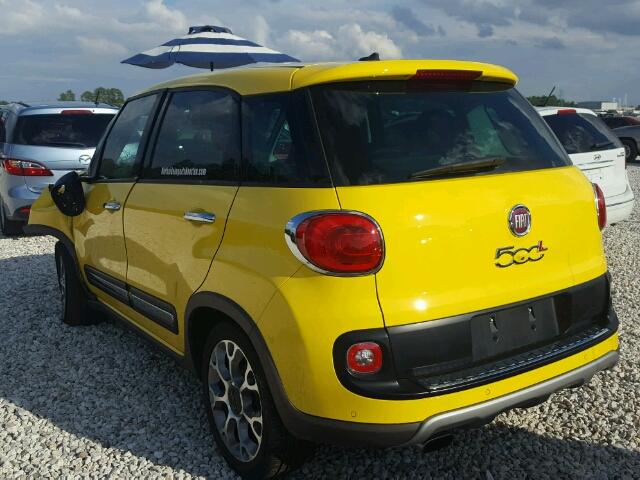 ZFBCFADH1GZ038234 - 2016 FIAT 500L TREKK YELLOW photo 3