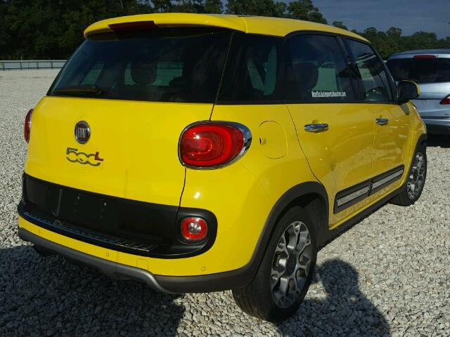 ZFBCFADH1GZ038234 - 2016 FIAT 500L TREKK YELLOW photo 4