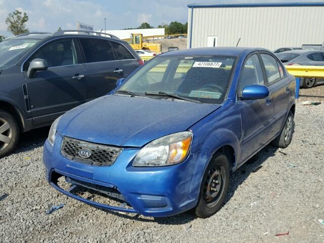 KNADH4A30A6670640 - 2010 KIA RIO BLUE photo 2