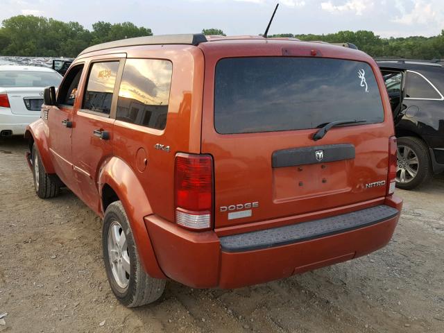 1D8GU28K59W511025 - 2009 DODGE NITRO SE ORANGE photo 3